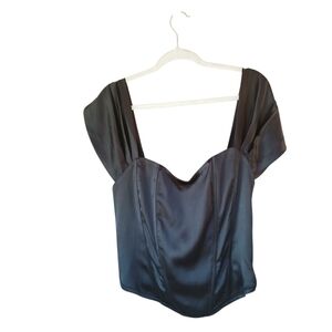 Taideux Black Off-the-Shoulder Regina Fuller Bust Corset Top 2XL